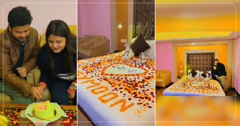 હનીમૂનની રાતો મનાવવા ગયેલા ક્યૂટ કપલે રુમનો અંદરનો વીડિયો શેર કર્યો, લોકોએ જોઈને ખુબ મોજ કરી, જુઓ