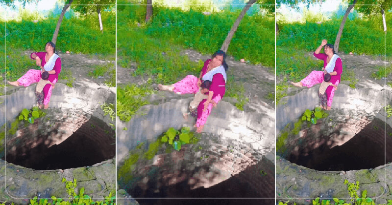 આવું તે કેવું ઘેલું? મહિલાએ કૂવા પાસે ખતરનાક રીલ બનાવી, માસુમ બાળકનું પણ ના વિચાર્યું, જુઓ
