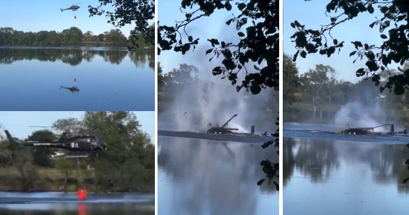 તળાવમાંથી પાણી ભરી રહ્યુ હતુ હેલિકોપ્ટર ને પલક ઝપકતા જ હવામાં લટ્ટુની જેમ ફરવા લાગ્યુ…મચી ગઇ અફરા-તફરી