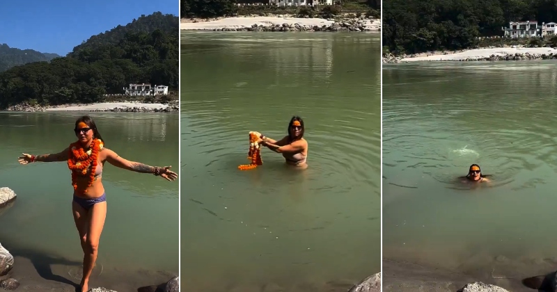 ગંગામાં બિકિની પહેરી વિદેશી યુવતિએ લગાવી ડૂબકી, ઋષિકેશના વાયરલ વીડિયોએ સોશિયલ મીડિયા પર મચાવી બવાલ