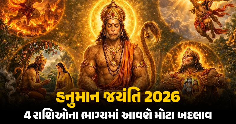હનુમાન જયંતિના પવિત્ર અવસરે વર્ષો પછી સર્જાયેલા દુર્લભ ‘ત્રિગ્રહી યોગ’, 4 રાશિઓના ભાગ્યમાં આવશે મોટા બદલાવ