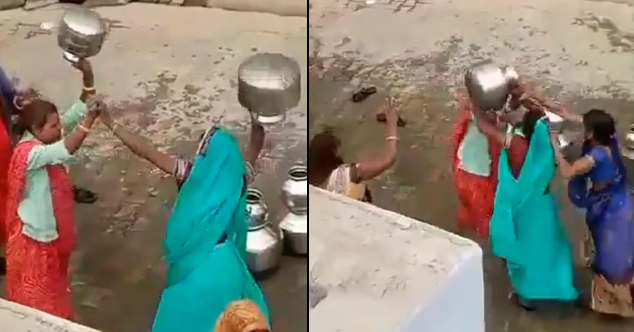 કાળઝાળ ગરમીમાં પાણી ભરવા માટે ગયેલી બે મહિલાઓ વચ્ચે થયો ઝઘડો, બેડા લઈને બોલાવી ધબધબાટી, જુઓ વીડિયો