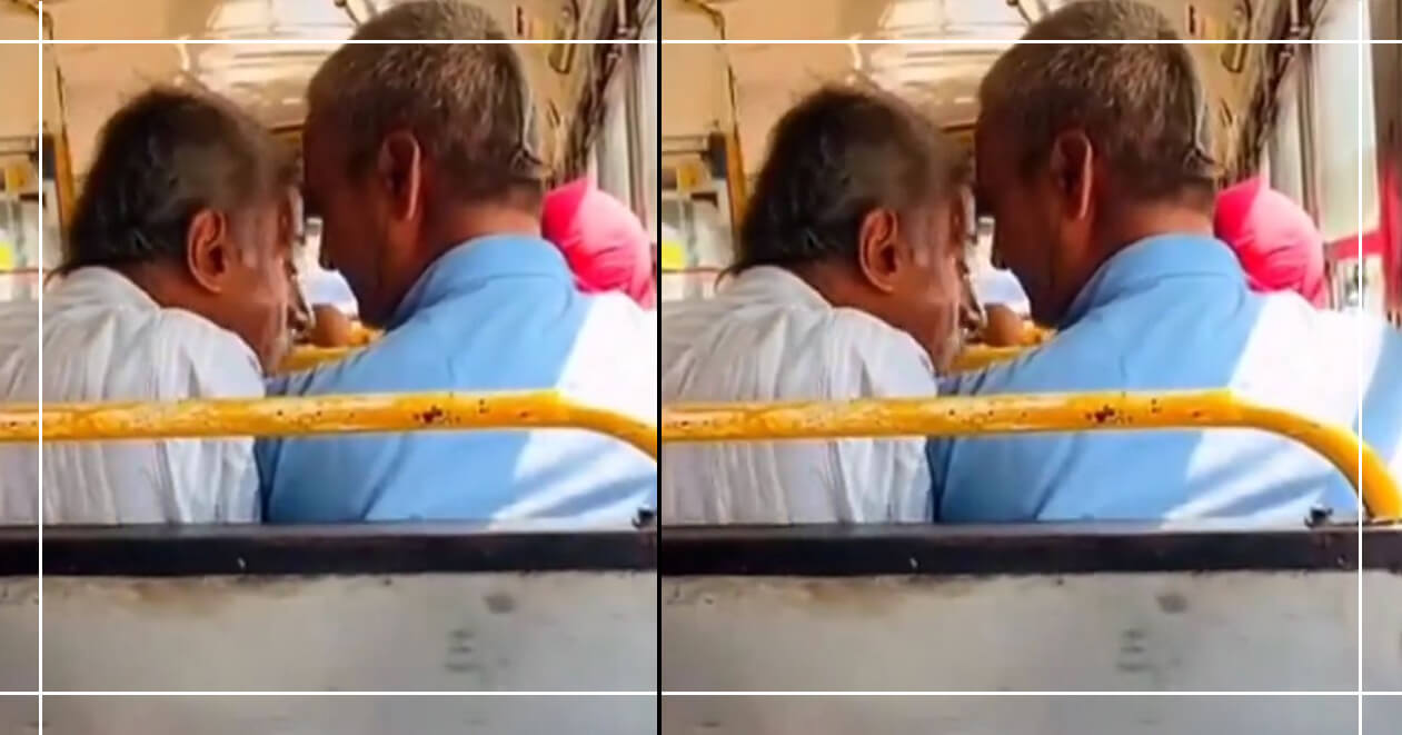 બસમાં સીટ માટે બે યાત્રીઓ ઝઘડી પડ્યા, પાછળ બેઠેલા વ્યક્તિએ મોબાઈલમાં વીડિયો કર્યો કેદ, વાયરલ થતા જ પેટ પકડીને હસવા લાગ્યા લોકો, જુઓ