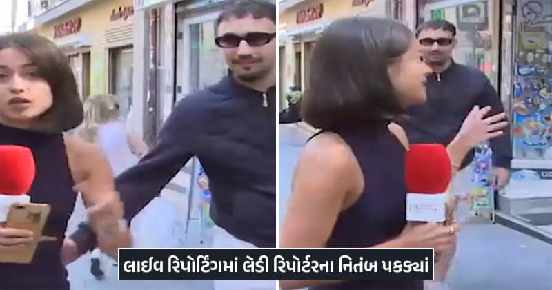 આ વ્યક્તિએ પાર કરી બધી હદ, લાઇવ રીપોર્ટિંગ કરી રહી હતી મહિલા ત્યારે જ પાછળથી આવી કરી ગંદી હરકત- જુઓ વીડિયો
