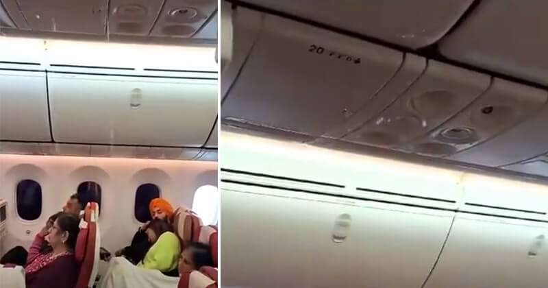 Air Indiaના પ્લેનની છતમાંથી ટપકવા લાગ્યુ પાણી, ફ્લાઇટમાં સૂઇ રહેલા પેસેન્જરની આંખ ખુલી તો રહી ગયા હેરાન- જુઓ વીડિયો