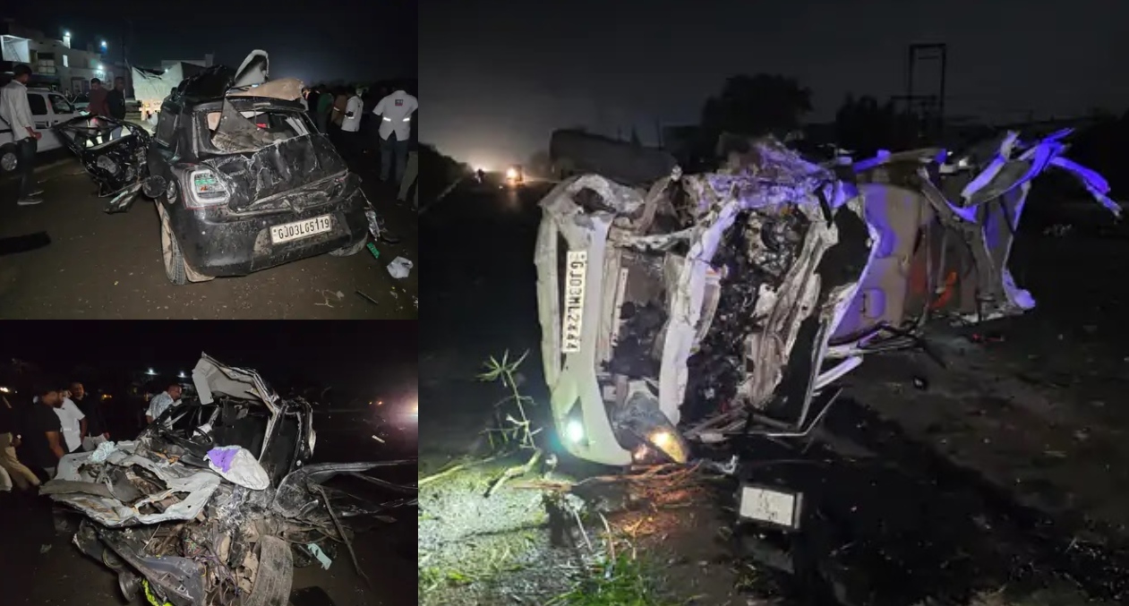 Four dead in accident between Bolero and Swift on National Highway near Gondal