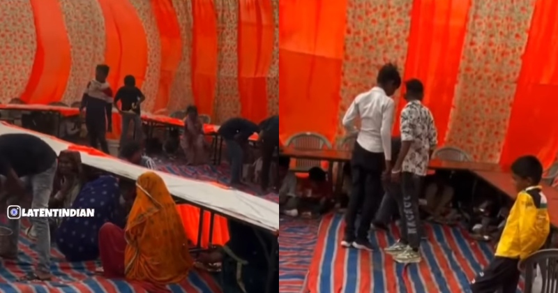 વરસાદ હોય કે તોફાન…જમણવાર રોકવો ન જોઈએ, વીડિયો થયો વાયરલ