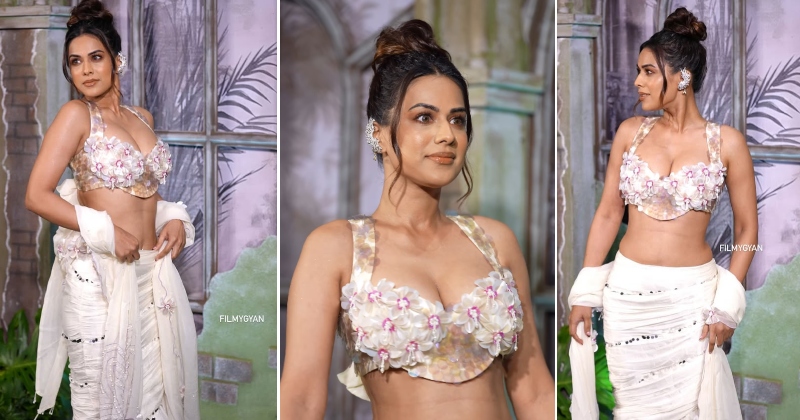 ઓફ વ્હાઇટ સ્કર્ટ અને ડિઝાઇનર બ્લાઉઝમાં નિયા શર્મા લાગી પરમ સુંદરી, ન દેખાવાનું દેખાઈ જતા ફેન્સની આંખો પહોળી થઇ ગઈ, ઉફ્ફ્ફ